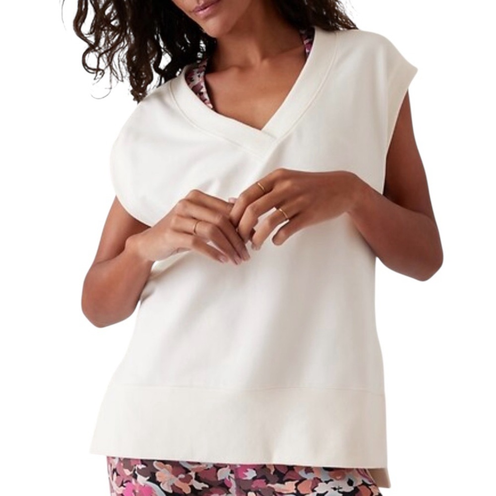 Athleta Retroterry Sweatshirt T-Shirt Tee Top Vest